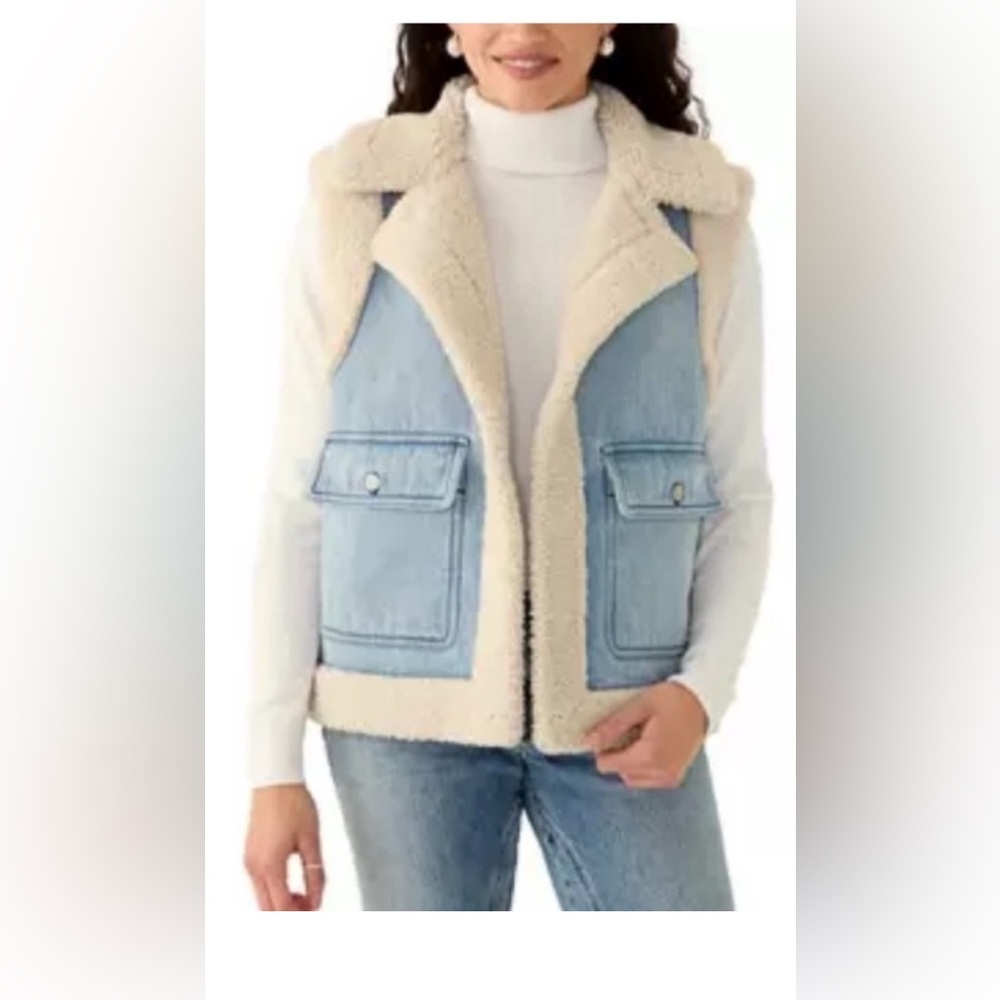 Edit Jason wu denim and wool vest size small